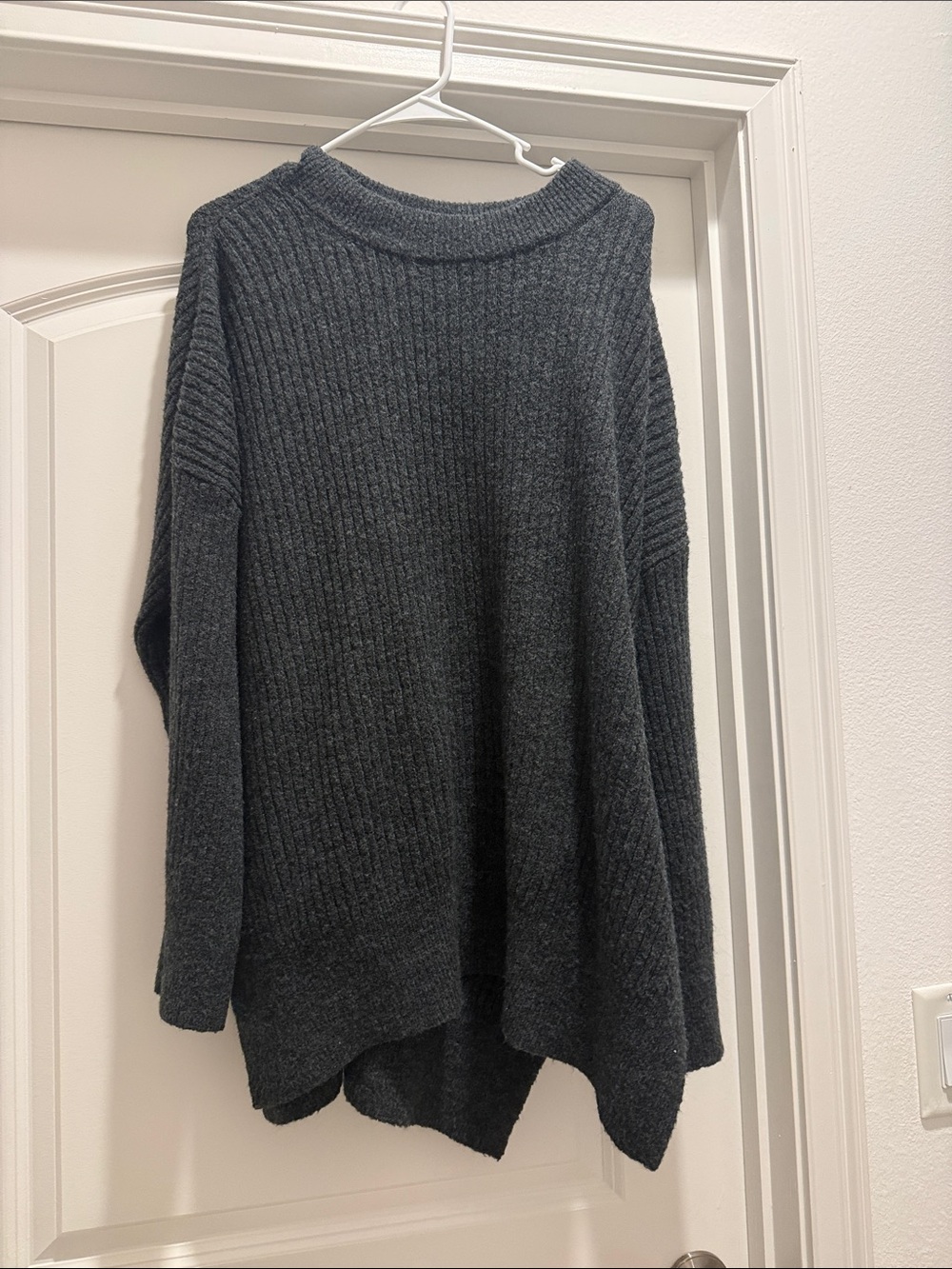 H&M Charcoal Ribbed Crew Neck Sweater